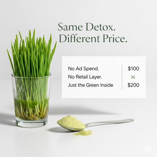 🌱 Wheatgrass Powder – The Green Detox That Doesn’t Cost the Earth