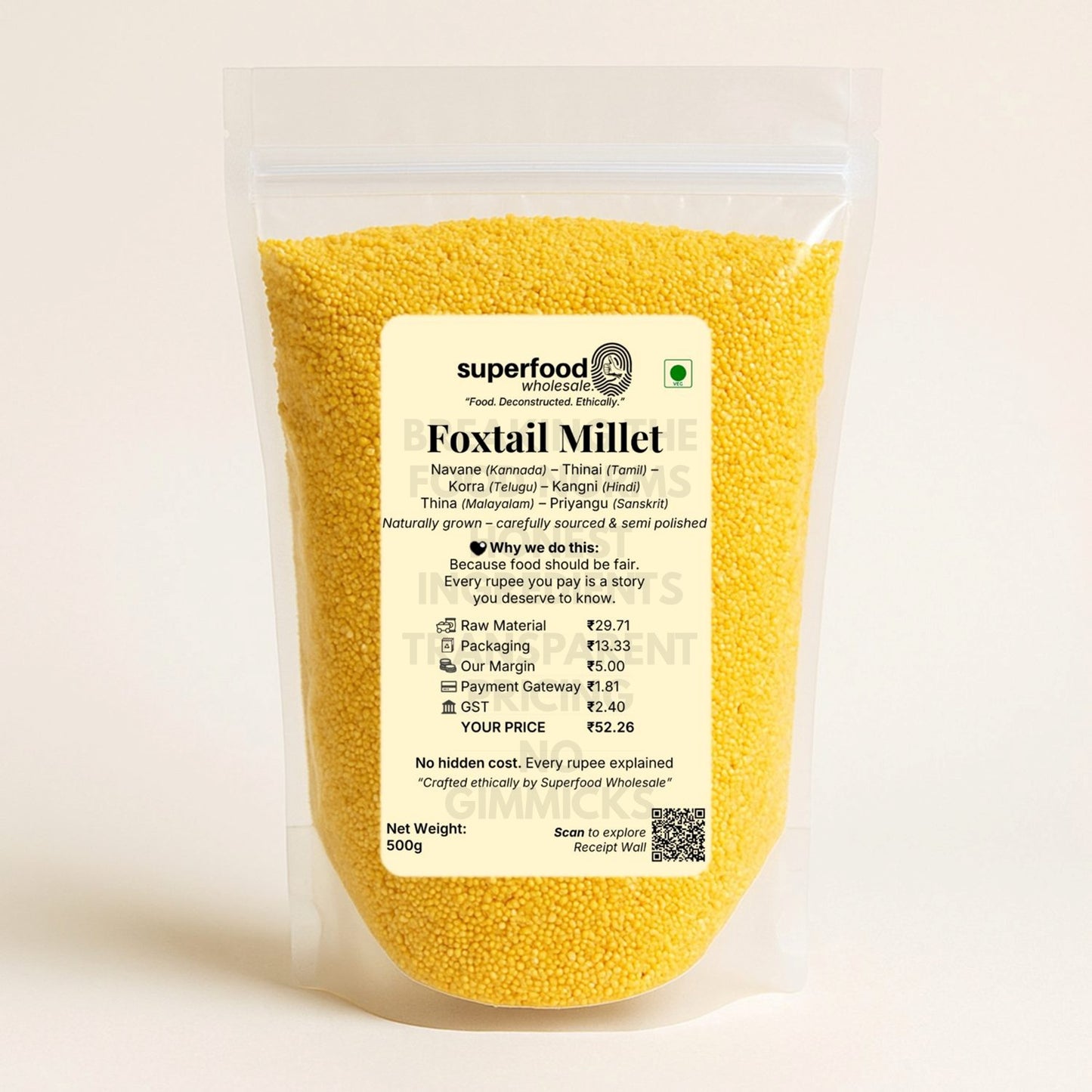 Nutritious foxtail millet for weight loss, diabetes-friendly grain.