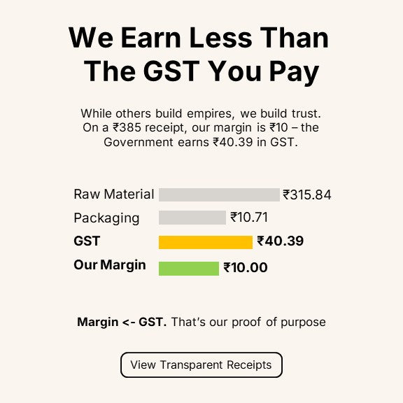 Superfood Wholesale earn less than the GST tax, transaparent price and purpose driven brand. 