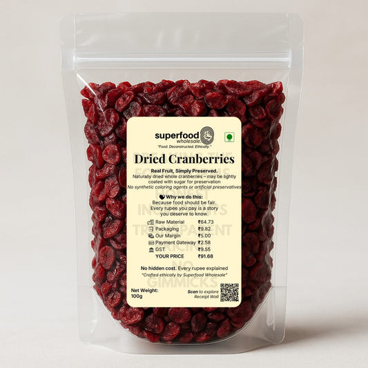 Whole dried cranberries, antioxidant-rich healthy snack.