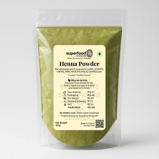 Natural henna powder for safe hair coloring and conditioning.