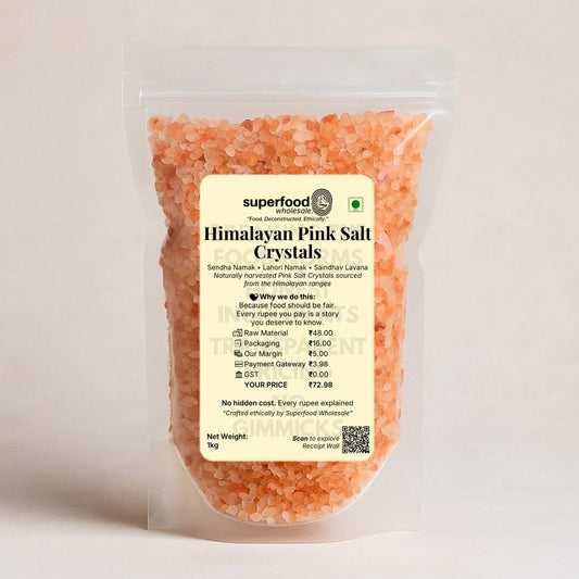 Premium Himalayan pink salt crystals for cooking and wellness.