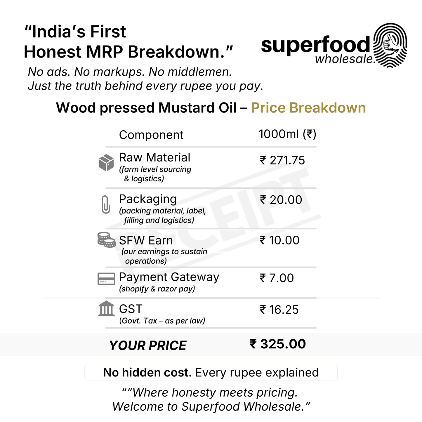 Woodpress Mustard Oil 1000 ml